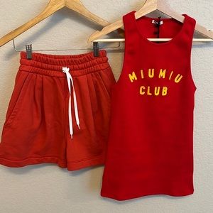NWT! Authentic Miu Miu bundle top and shorts